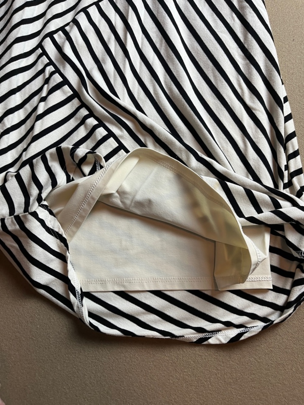 White House Black Market Striped Sheath Dress Black & White Wrap Dress - 2 - Picture 8 of 11